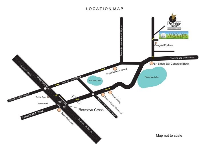 Prestige Augusta Golf Village Location Map