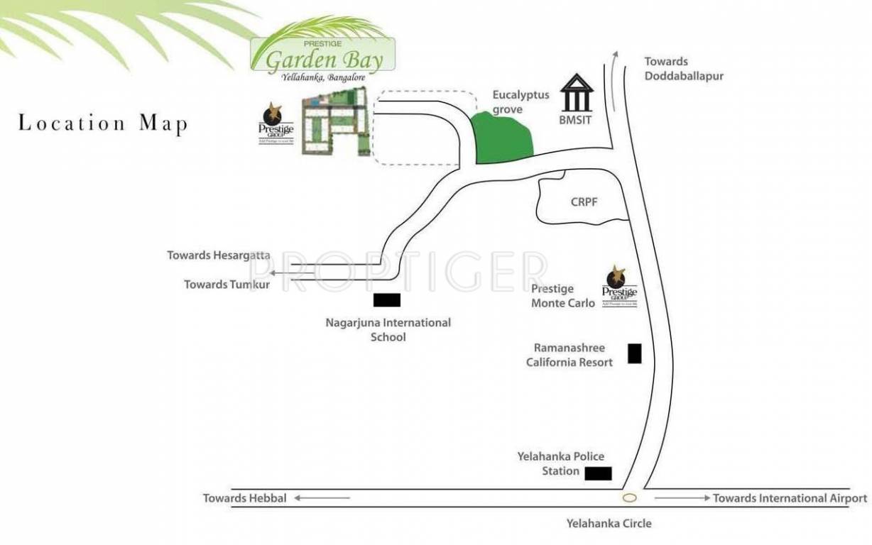 Prestige Garden Bay Location Map