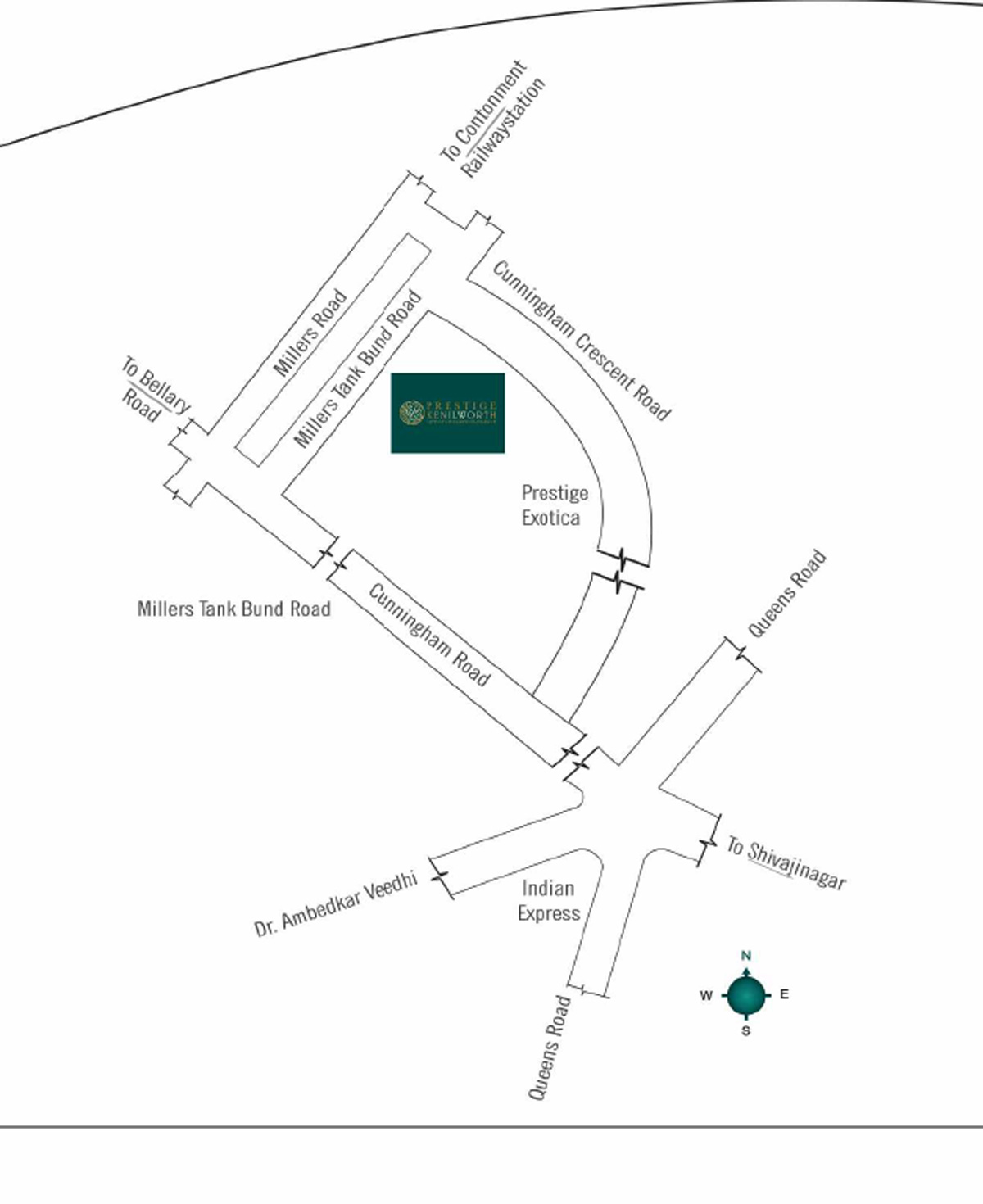 Prestige Kenilworth Location Map