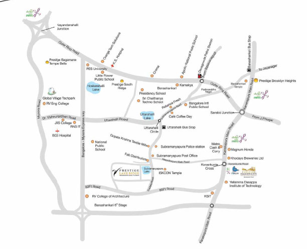 Prestige Lake Ridge Location Map