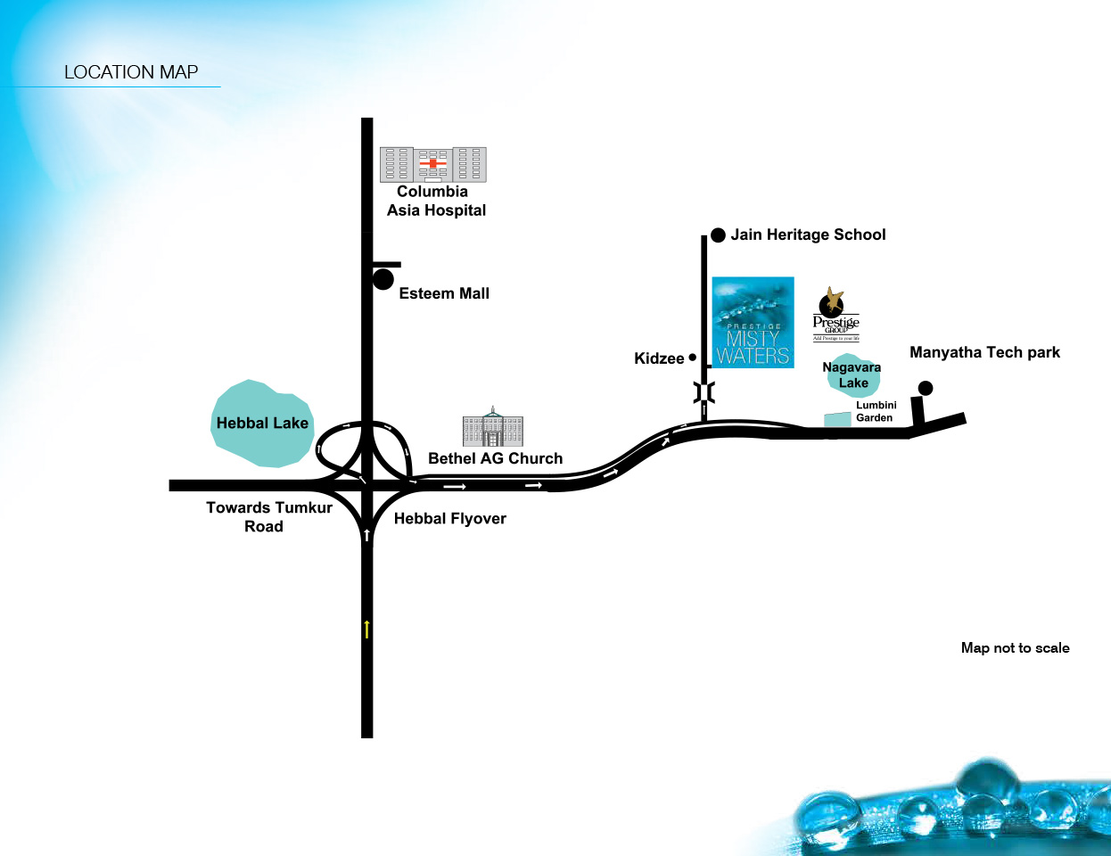 Prestige Misty Waters Location Map