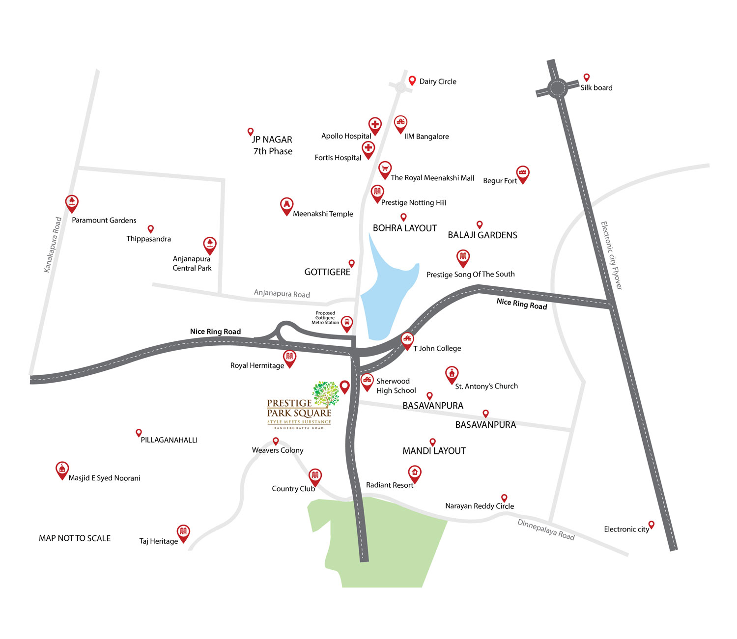 Prestige Park Square Location Map