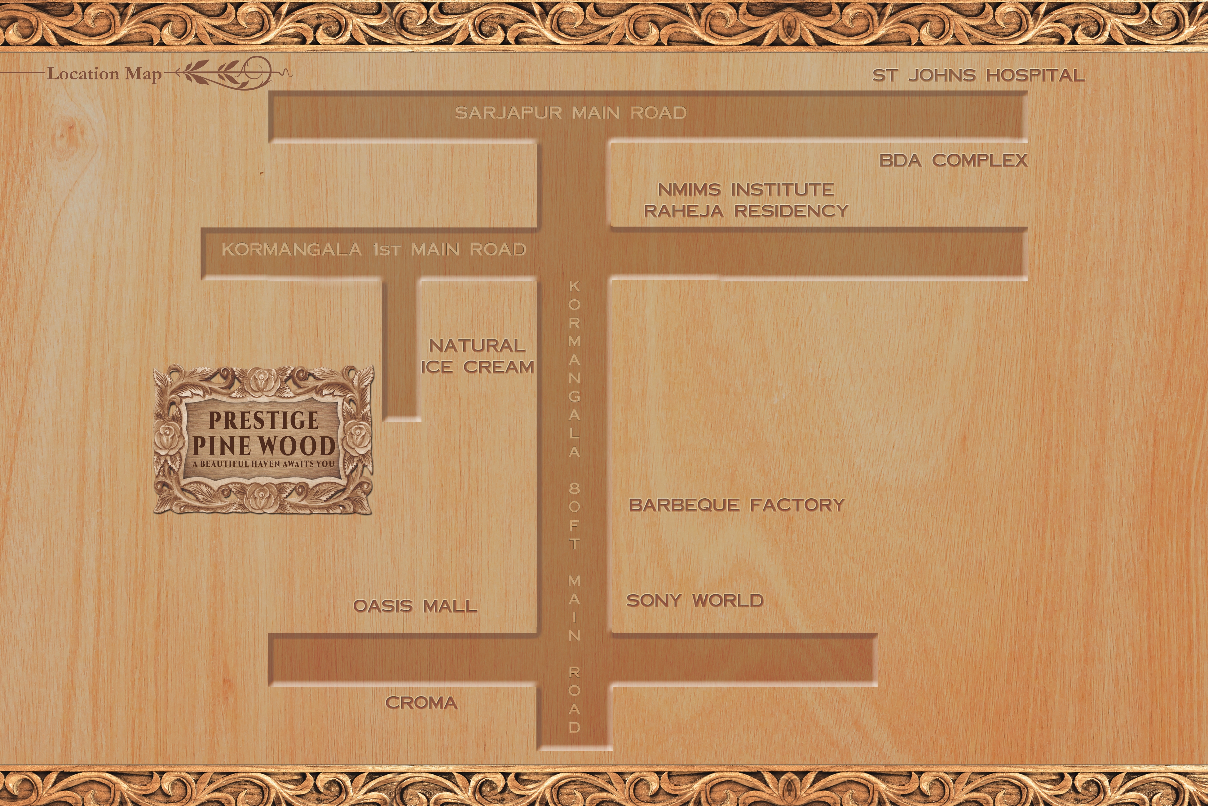 Prestige Pinewood Location Map