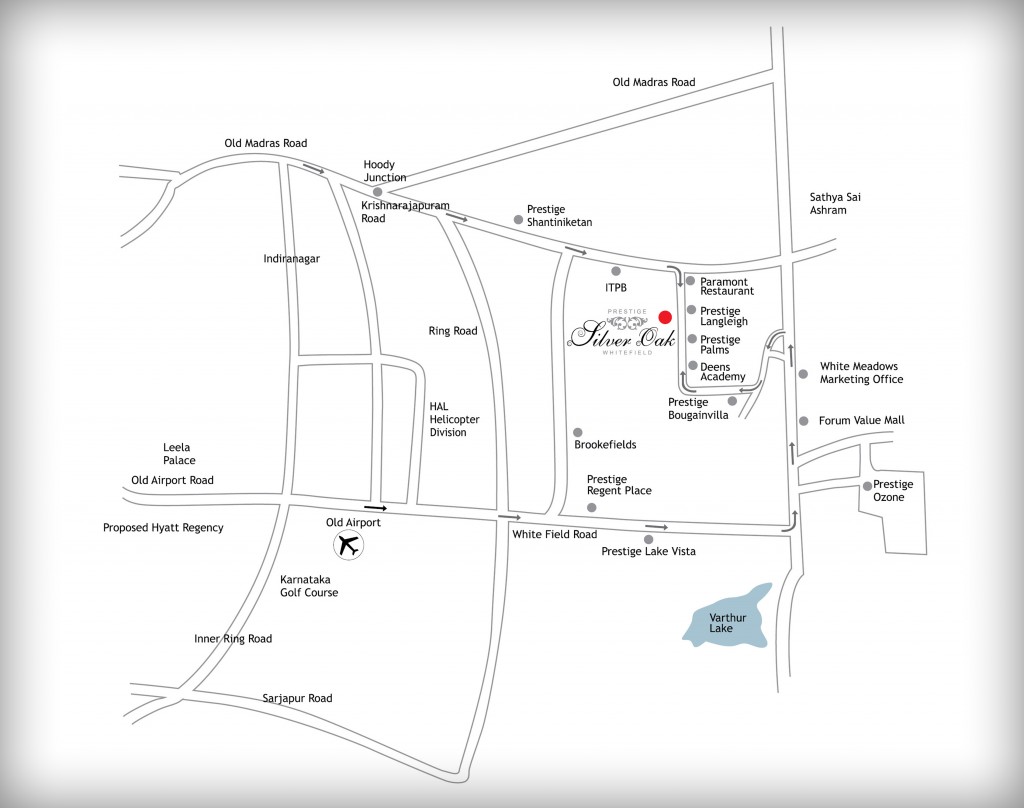 Prestige Silver Oak - Villas Location Map