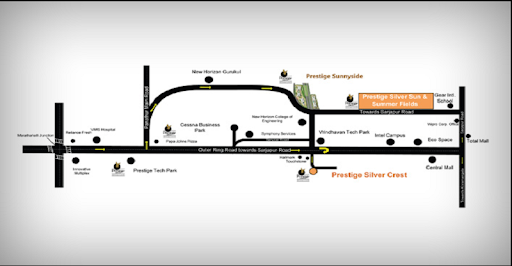 Prestige Silver Sun Location Map