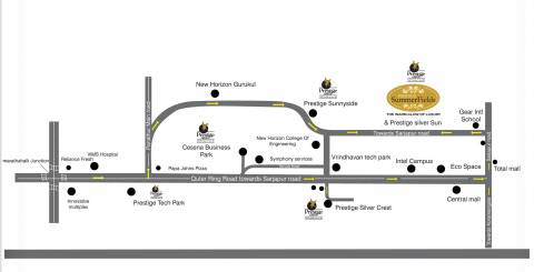 Prestige Summer Fields Location Map