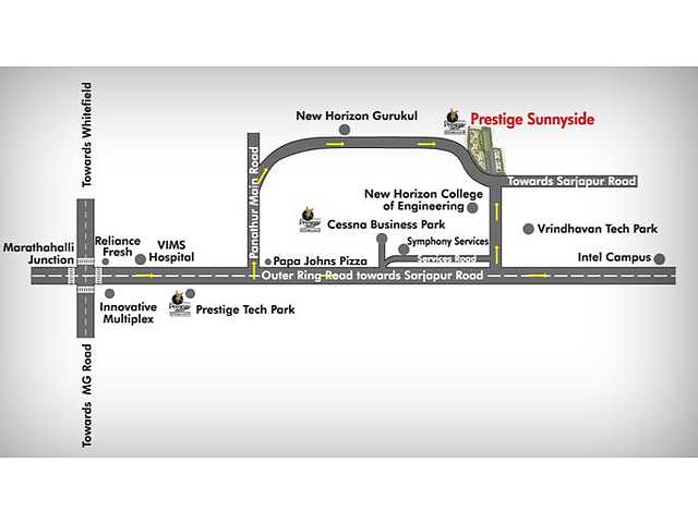 Prestige Sunnyside - Apartments Location Map