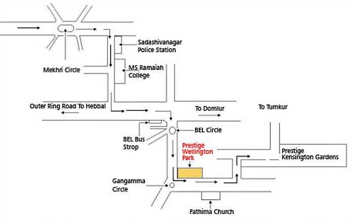 Prestige Wellington Park Location Map