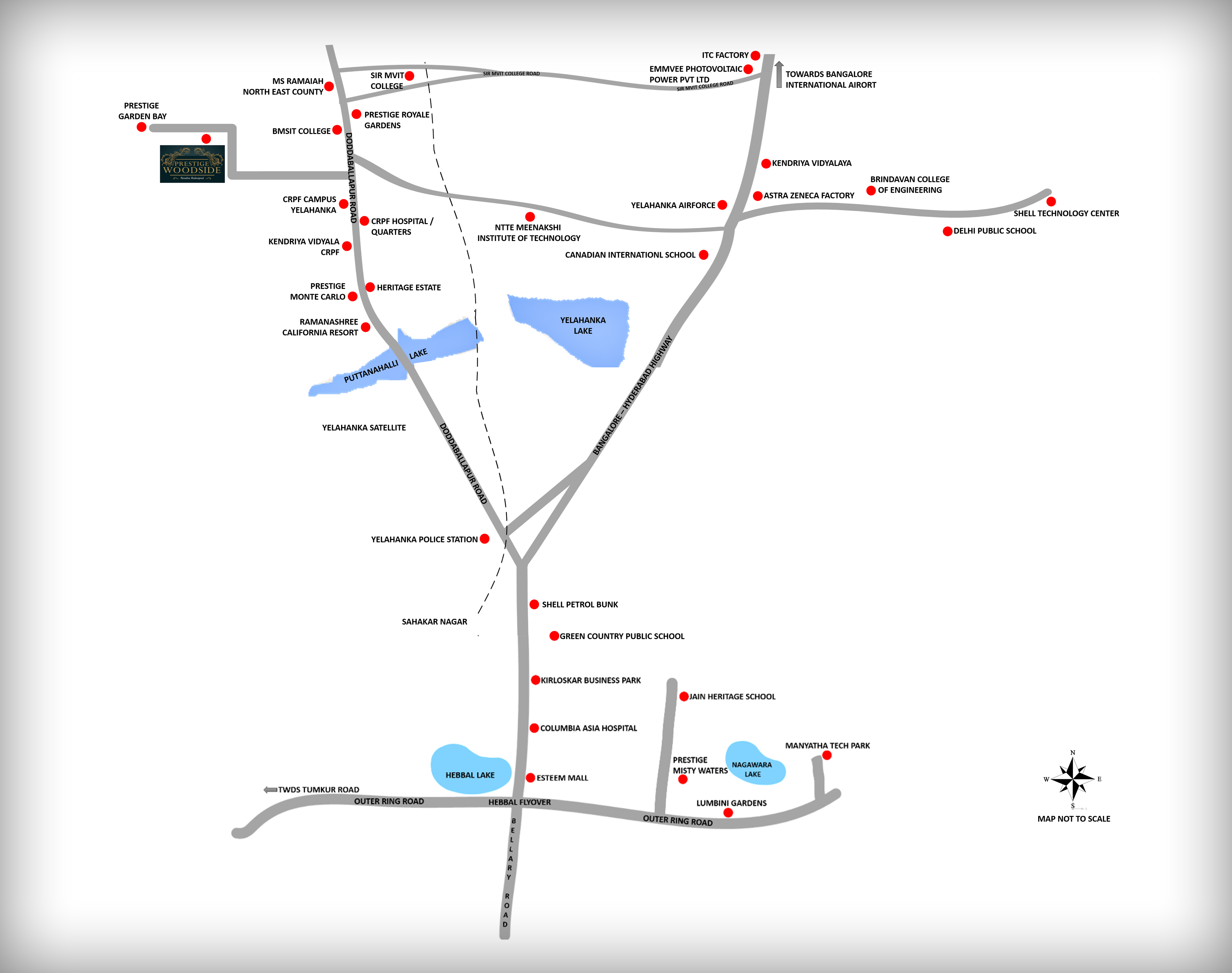 Prestige Woodside Location Map